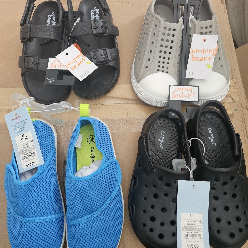 Cat & Jack Black Slip-On Clogs and Blue Mesh Water Shoes - Kids